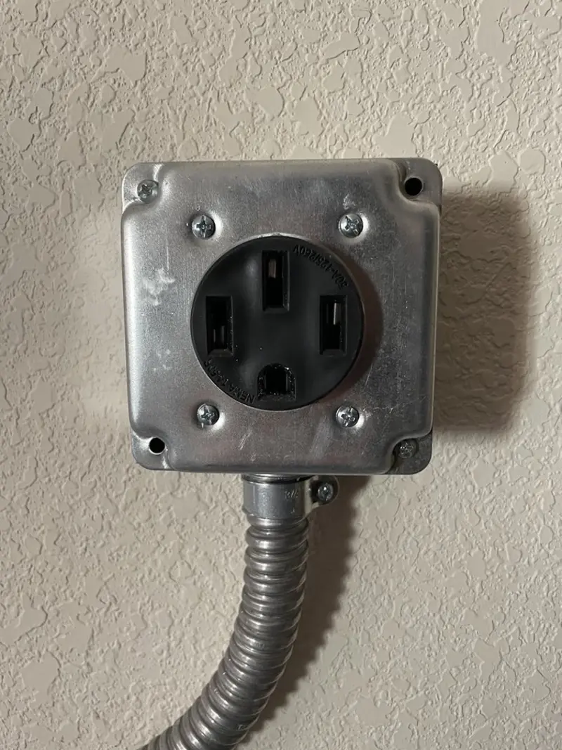 NEMA 14-50 outlet installed for Electrical Panel Upgrade in Johnston City